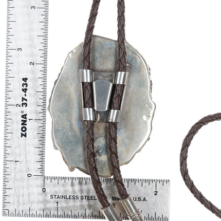 Stan Davidson (1933-2012) Brutalist sterling picture jasper bolo tie