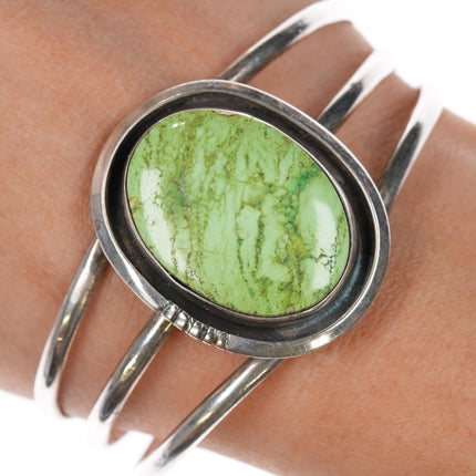 6 5/8" Sarah Sterling Gaspeite cuff bracelet