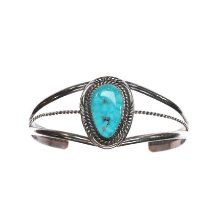 7" Will Denetdale Navajo sterling and turquoise cuff bracelet