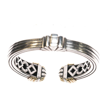 7" Lagos Caviar 18k/Sterling clamper cuff bracelet