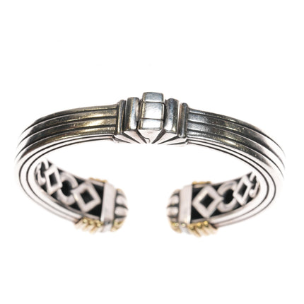 7" Lagos Caviar 18k/Sterling clamper cuff bracelet