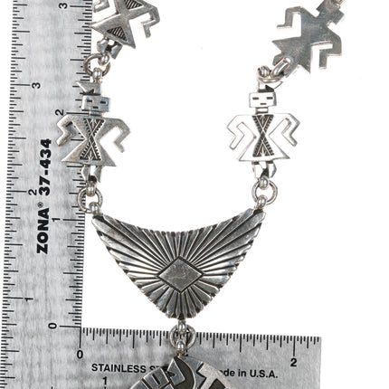 Herman Vandever Navajo Sterling Yei figures necklace