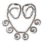 c1970's M Native American modernist sterling necklace - Estate Fresh Austin