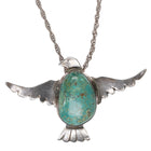 Odd Vintage Native American sterling/turquoise thunderbird pendant - Estate Fresh Austin