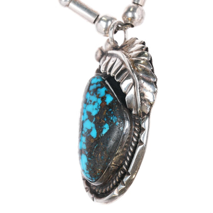 60's-70's Navajo Bisbee turquoise sterling necklace/pendant