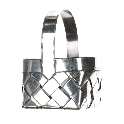 Vintage French Cartier Sterling silver basket - Estate Fresh Austin