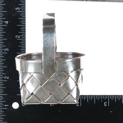 Vintage French Cartier Sterling silver basket - Estate Fresh Austin