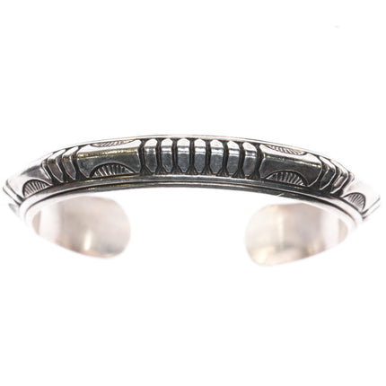 6.25" Roger Skeet Jr Navajo carinated silver cuff bracelet