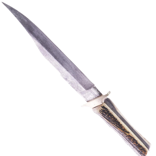 c1860's Saynor Stag Handled Fixed Blade Bowie Knife - Estate Fresh Austin