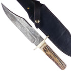 c1860's Saynor Stag Handled Fixed Blade Bowie Knife - Estate Fresh Austin