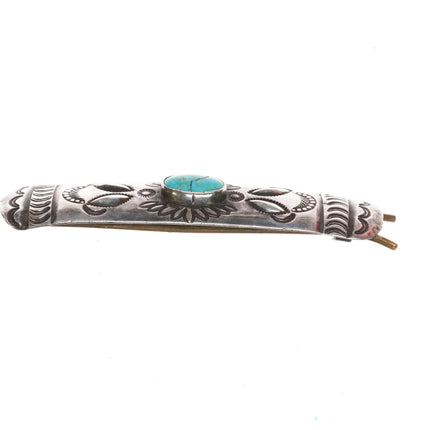 c1940's David Taliman (Navajo-Cochiti) silver barrette Hair clip - Estate Fresh Austin