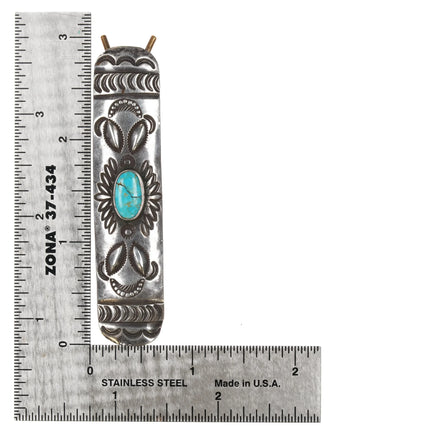 c1940's David Taliman (Navajo-Cochiti) silver barrette Hair clip - Estate Fresh Austin