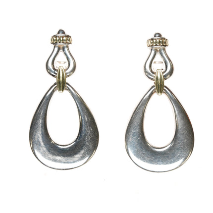 LAGOS Caviar 18k/14k/Silver Door Knocker style earrings