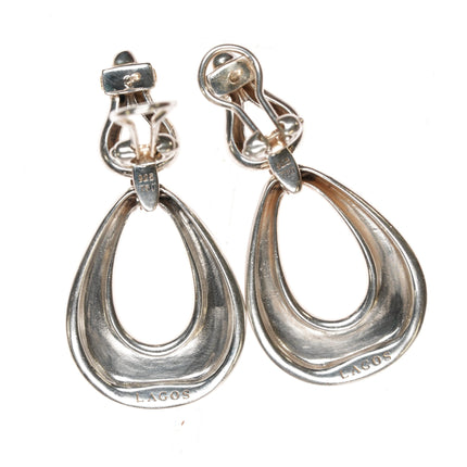 LAGOS Caviar 18k/14k/Silver Door Knocker style earrings