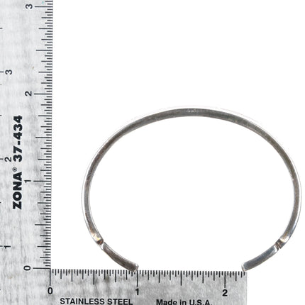 6.25" Larry Martinez Chavez Navajo sterling channel inlay cuff bracelet - Estate Fresh Austin