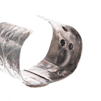 6.5" c1940's Cerrillos Turquoise sterling Navajo Curio Fred Harvey cuff bracelet - Estate Fresh Austin