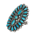 sz9.25 50's-60's JMB Zuni Blue Gem turquosie cluster ring sterling silver - Estate Fresh Austin