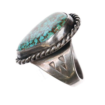 sz10.5 c1950's Red Web Kingman turquoise Navajo sterling ring