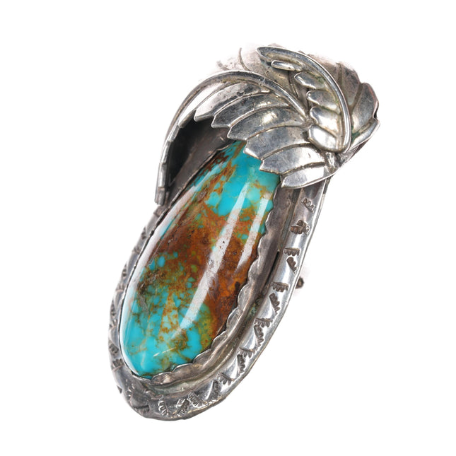 sz5.5 Huge 60's-70's Navajo sterling and turquoise ring