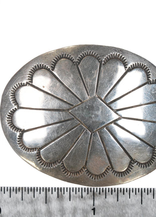 small BL Navajo sterling belt buckle