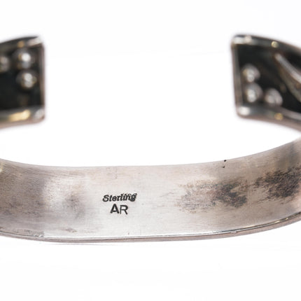 6.75" AR Navajo sterling blossom cuff bracelet