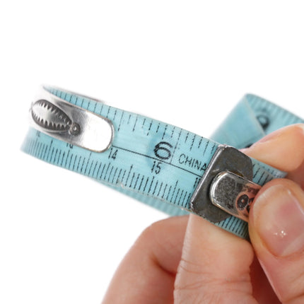 6.25" 30's-40's Navajo silver cuff bracelet with small turquoise - Estate Fresh Austin