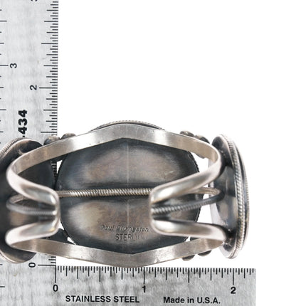 6.12" Paul Livingston Navajo sterling US Currency cuff bracelet - Estate Fresh Austin