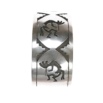 6.75" Michael Tahe Navajo sterling Kokopelli cuff bracelet - Estate Fresh Austin