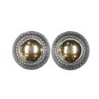 Retired James Avery 14k/sterling domed filigree border clip-on earrings - Estate Fresh Austin