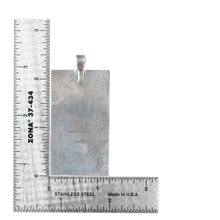 Ramon Dalangyawma Hopi Overlay Corn plant pendant sterling - Estate Fresh Austin