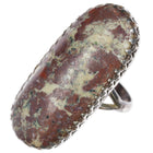 sz7.75 RJM Vintage Southwestern sterling jasper ring w/fancy bezel - Estate Fresh Austin