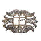 Fidel Bahe Navajo for Rocking Horse Ranch Tufa Cast sterling belt buckle - Estate Fresh Austin