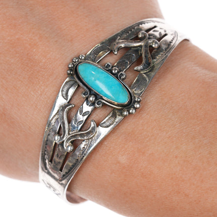 Bell Trading post sterling and turquoise cuff bracelet m