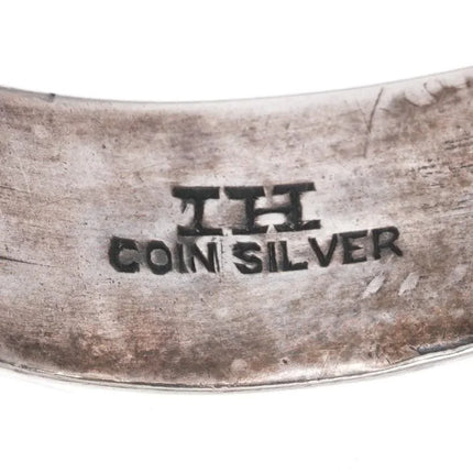 6.625" 30's-40's IH Coin silver thunderbird fred harvey cuff bracelet - Estate Fresh Austin