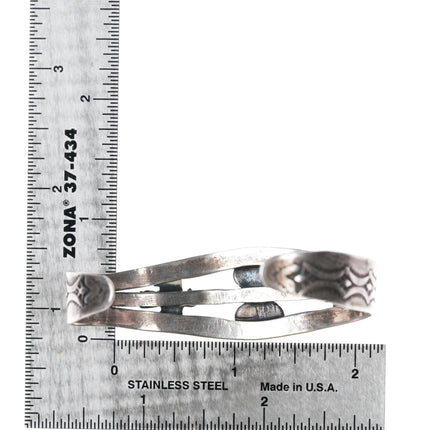6.625" 30's-40's IH Coin silver thunderbird fred harvey cuff bracelet - Estate Fresh Austin