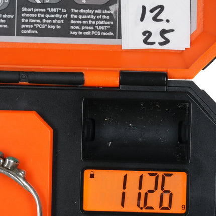 5 3/8" 40's-50's Zuni silver slanted turquoise row cuff bracelet - Estate Fresh Austin