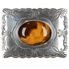 Vintage Gaumers Sterling Tiger's Eye belt buckle - Red Bluff CA artist - Estate Fresh Austin