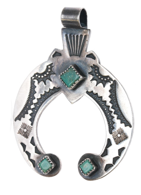 Al Somers - Apache/Blackfoot sterling and turquoise naja pendant