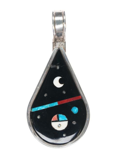 Harold smith Navajo sterling inlay pendant