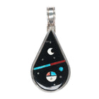 Harold smith Navajo sterling inlay pendant - Estate Fresh Austin