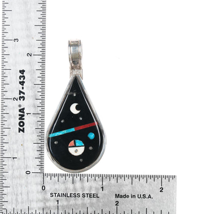 Harold smith Navajo sterling inlay pendant