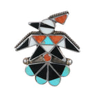 c1950 Zuni sterling channel inlay thunderbird pin - Estate Fresh Austin