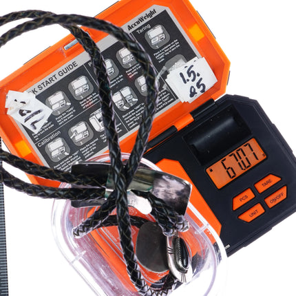 c1960 c-31 Alberto Contreras Modernist silver/onyx bolo tie w/fancy tips - Estate Fresh Austin