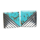 Vintage Navajo sterling Morenci turquoise clip-on earrings - Estate Fresh Austin