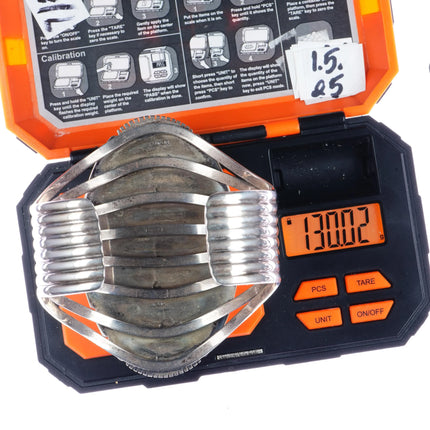 7.25" Wil Vandever Navajo sterling #8 turquoise large cuff bracelet - Estate Fresh Austin