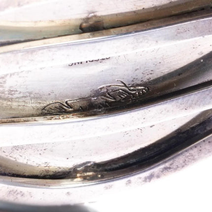 7.25" Wil Vandever Navajo sterling #8 turquoise large cuff bracelet - Estate Fresh Austin