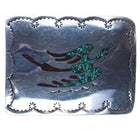 Vintage TAH Navajo sterling chip inlay peyotebird belt buckle - Estate Fresh Austin