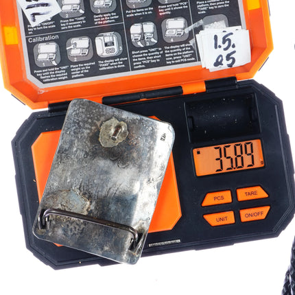 Vintage TAH Navajo sterling chip inlay peyotebird belt buckle - Estate Fresh Austin