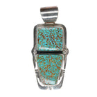 Pete Sanchez Isleta Pueblo sterling high grade red web turquoise pendant - Estate Fresh Austin