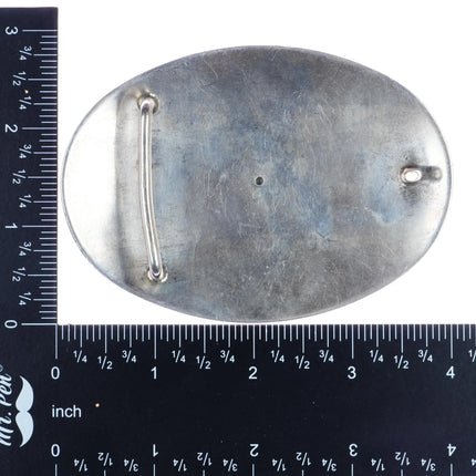 Vintage Fleming Sterling bucking bronco cowboy belt buckle - Estate Fresh Austin